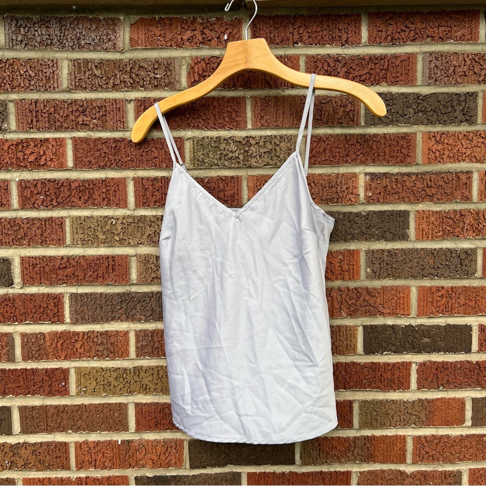 Metro 7 Gray Silver Spaghetti Strap Slip Tank Top